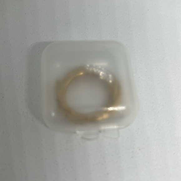 Sterling Silver Gold Plated Pave’ Earrings Lever Back Reversible New - Picture 5 of 5